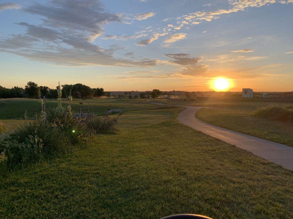 Brentwood course at sunset 